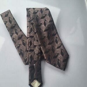 jeffrey scott made in‎ usa black and brown patterned tie